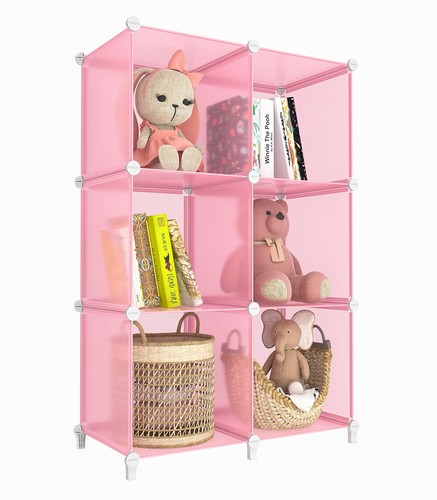Light pink 6cube storage - pink, shelf